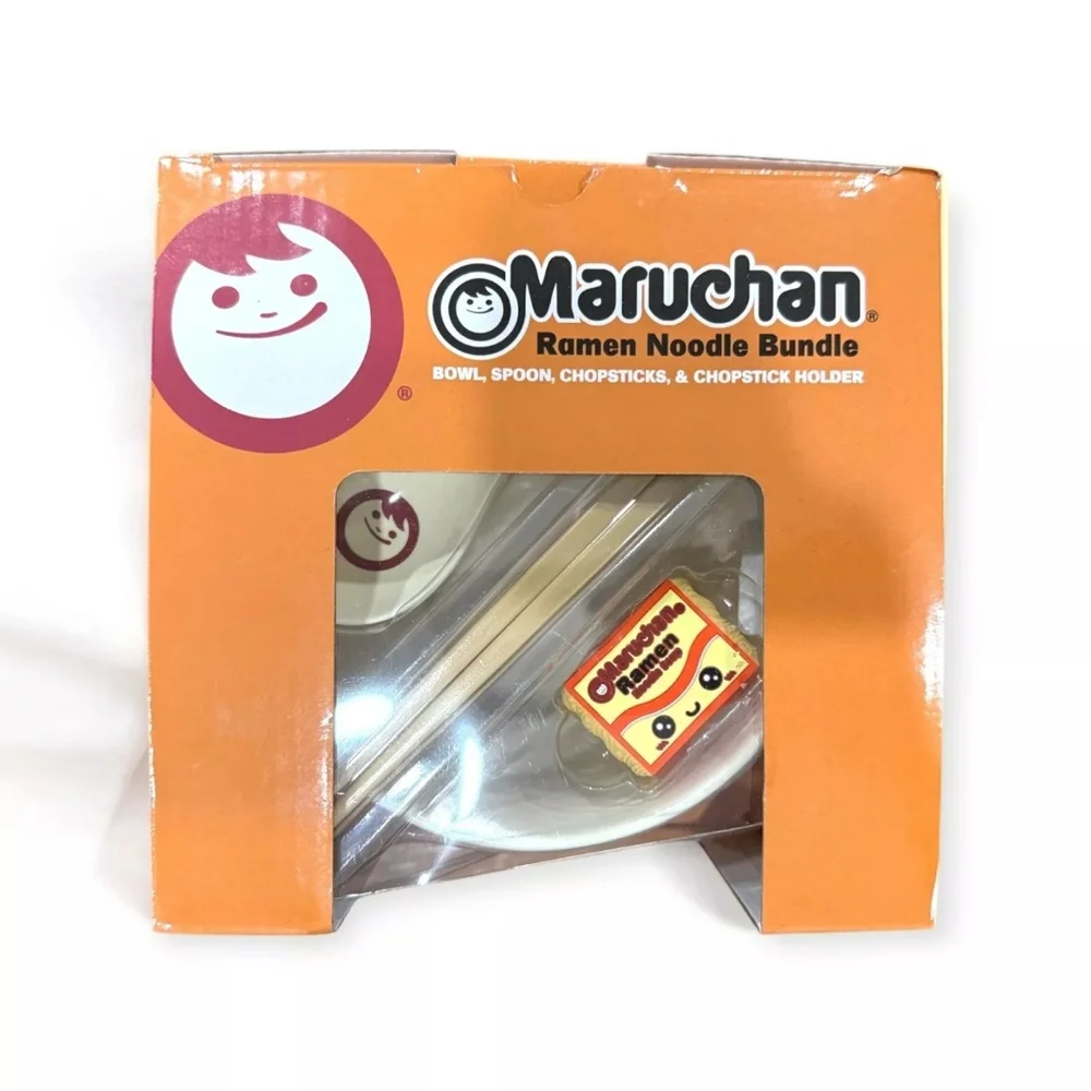 Maruchan Ramen Noodle Bowl with Chopsticks, Chopstick Holder & Soup Spoon NIB